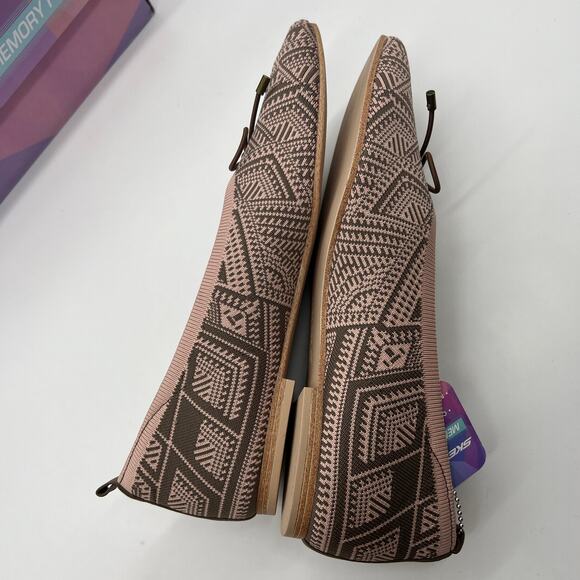 Skechers Flats Size 10 Cleo Ship Knit Vegan Skimmers Sweet Class Mocha - Picture 8 of 11